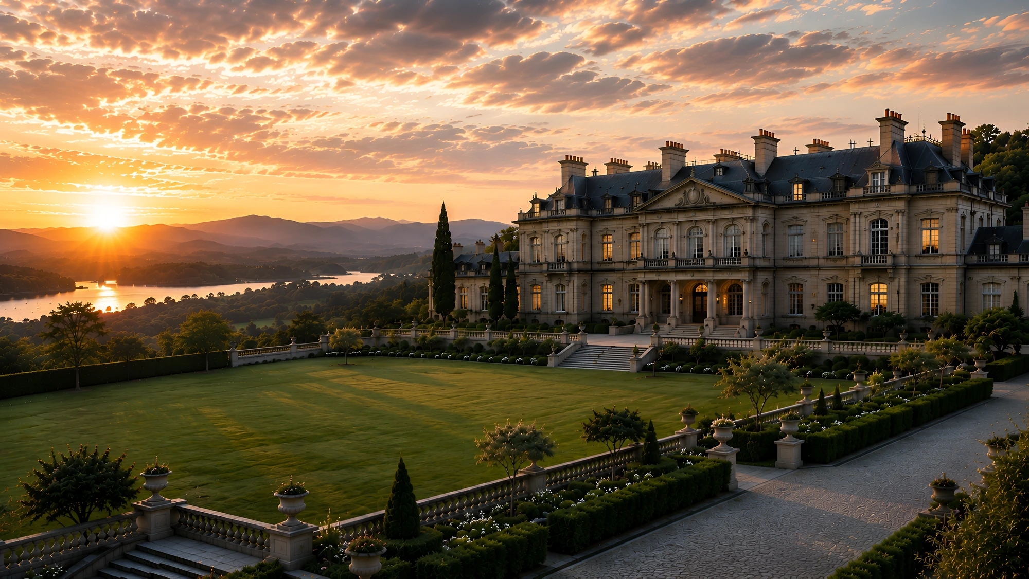 A private coastal estate at sunset - Property Portfolio Suite is the operating system for family offices and household staff managing portfolios of significant properties